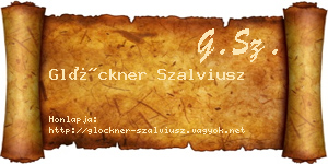 Glöckner Szalviusz névjegykártya